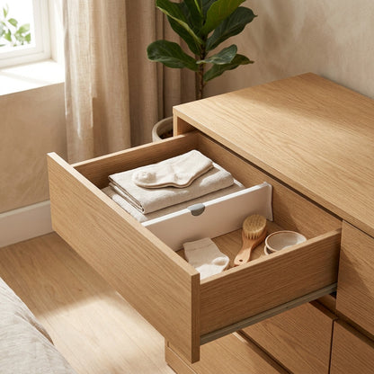 Tidycell™ Plastic Drawer Storage Divider in a calm home setting