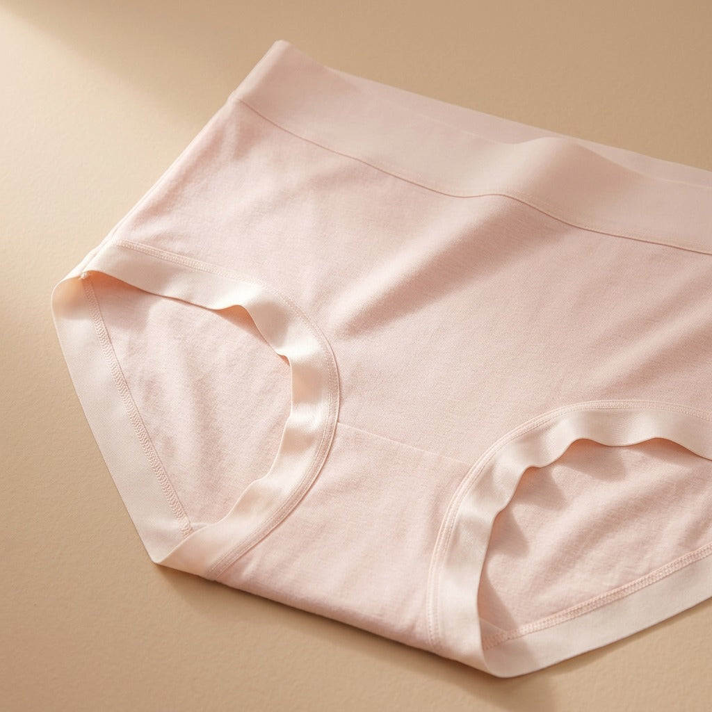 Modalhug™ Modal Seamless Mid-Waist Underwear, material and detail close-up