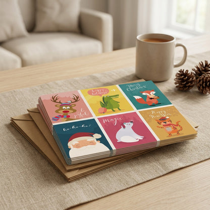 Merryink™ Christmas Greeting Card Set, styled close view