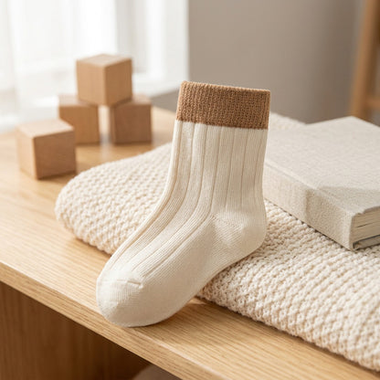 Socknest™ Pure Cotton Mid-Calf Socks for Children, styled close view