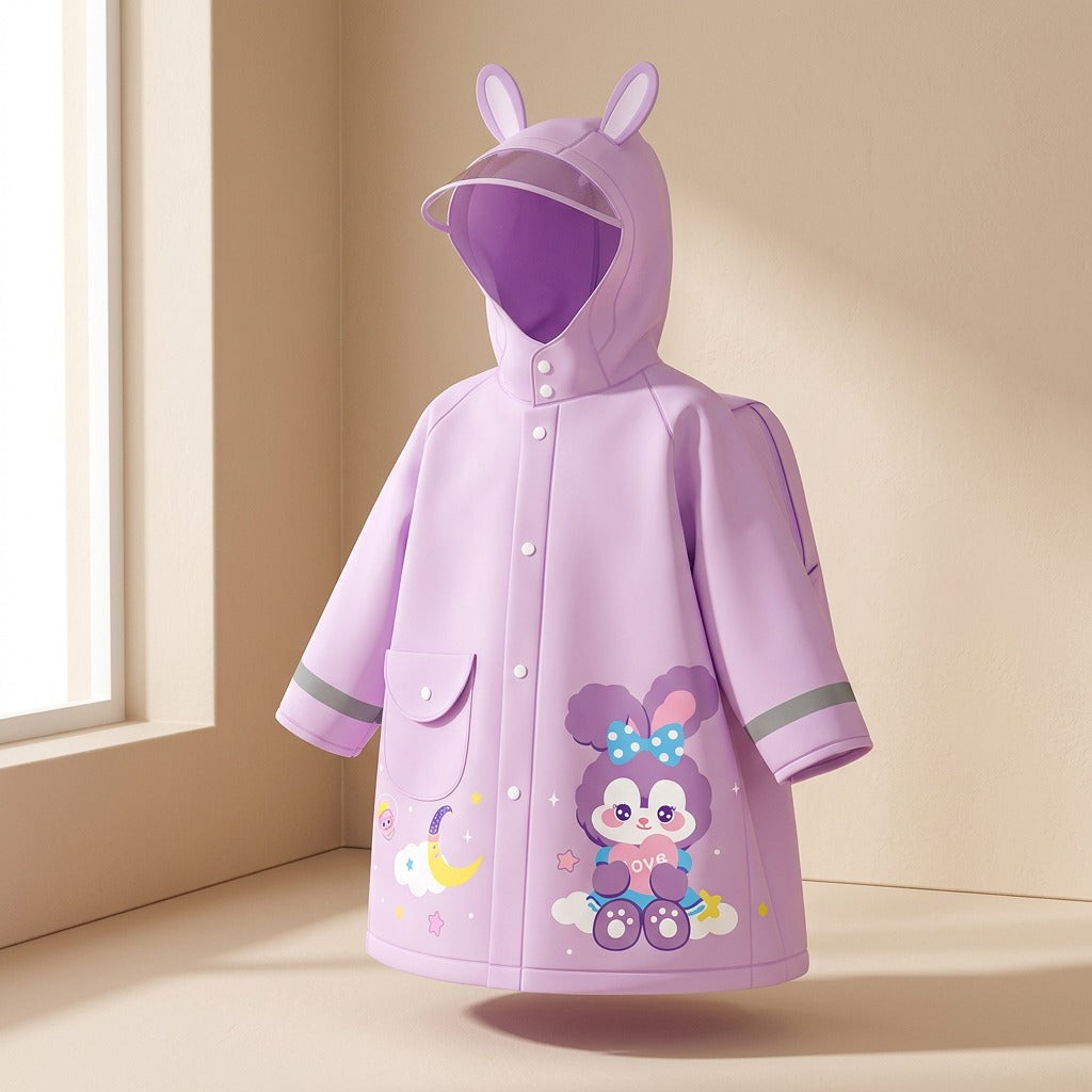 Brimshield™ Wide-Brim Cartoon Backpack Rain Poncho