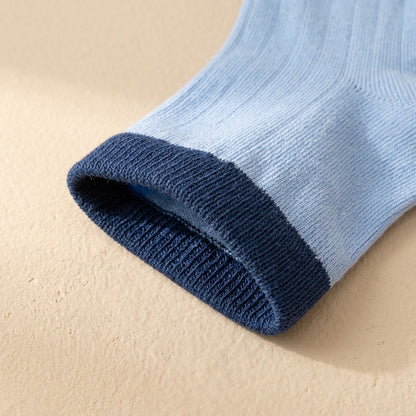 Combcozy™ Combed Cotton Mid-Calf Socks, material and detail close-up