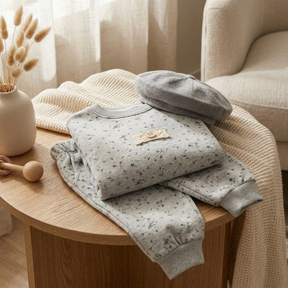 Petalplay™ Floral Toddler Sweatshirt Set, styled close view