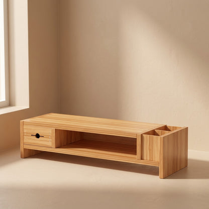 Drawerrest™ Wooden Monitor Stand With Drawer