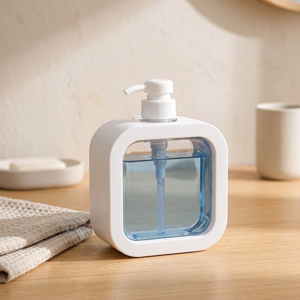 Pumpwell™ PET+PP Refillable Pump Bottle, styled close view