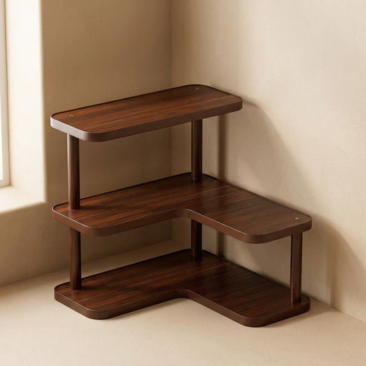 Bamboostep™ Bamboo 3-Tier Corner Storage Rack