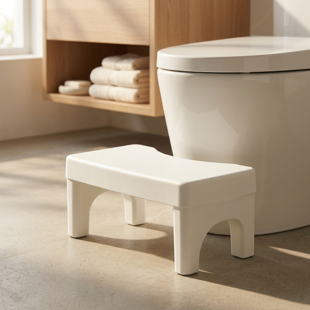 Stepstead™ PP Toilet Stool, styled close view