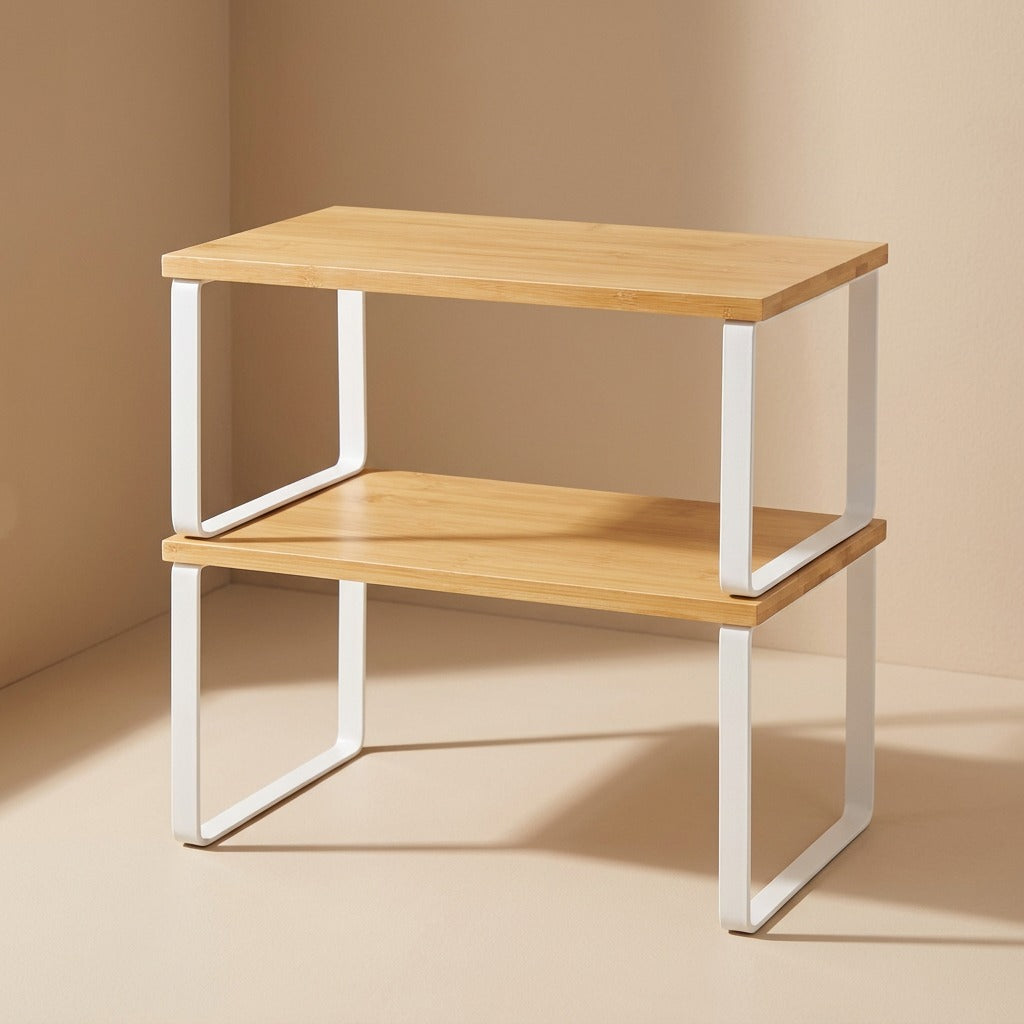 Stackledge™ Two-Tier Desktop Storage Rack