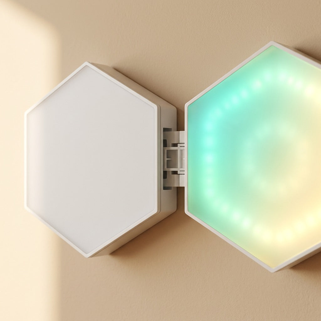 Hexaglow™ Hexagonal LED Atmosphere Light, material and detail close-up