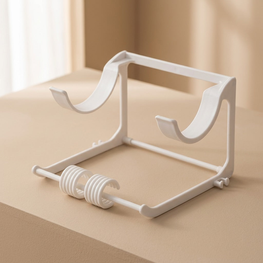 Hangstack™ White PP Hanger Storage Rack, material and detail close-up