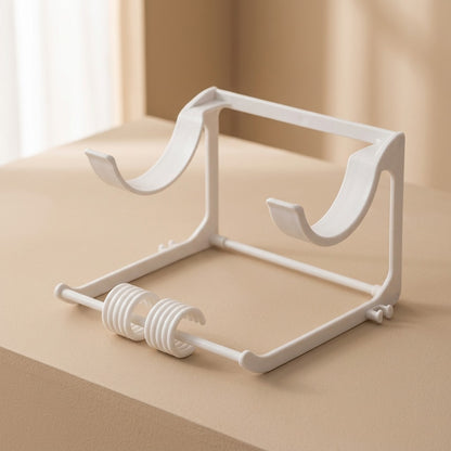 Hangstack™ White PP Hanger Storage Rack, material and detail close-up