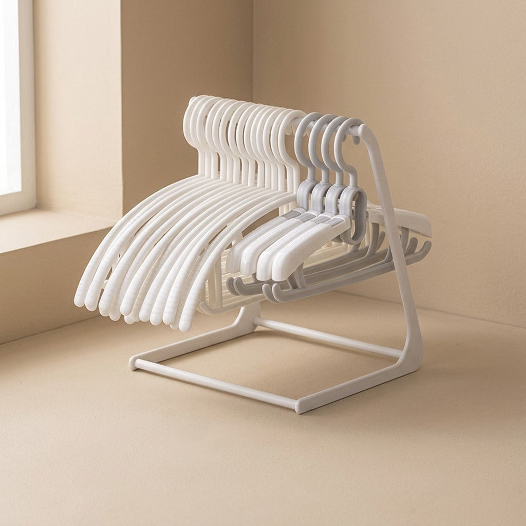 Hangstack™ White PP Hanger Storage Rack