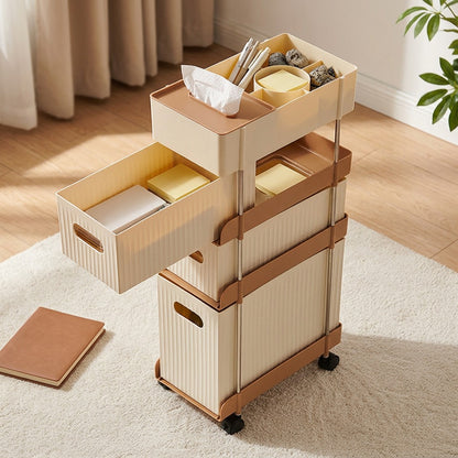Tiershelf™ Plastic Desk Storage Rack, styled close view