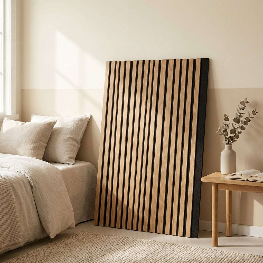 Hushfelt™ Polyester Fiber Acoustic Wall Panels in a calm home setting
