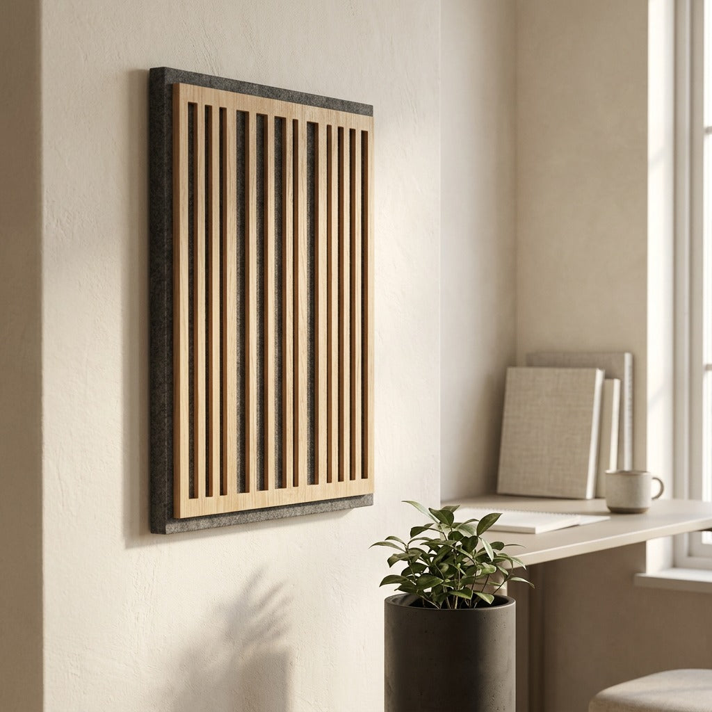 Hushfelt™ Polyester Fiber Acoustic Wall Panels, styled close view