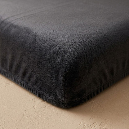 Velvetfit™ Solid Color Velvet Chair Cover, material and detail close-up