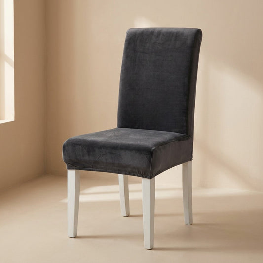 Velvetfit™ Solid Color Velvet Chair Cover