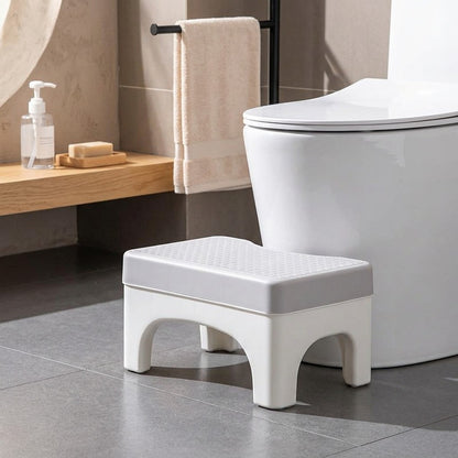 Toeperch™ PP Toilet Footstool, styled close view