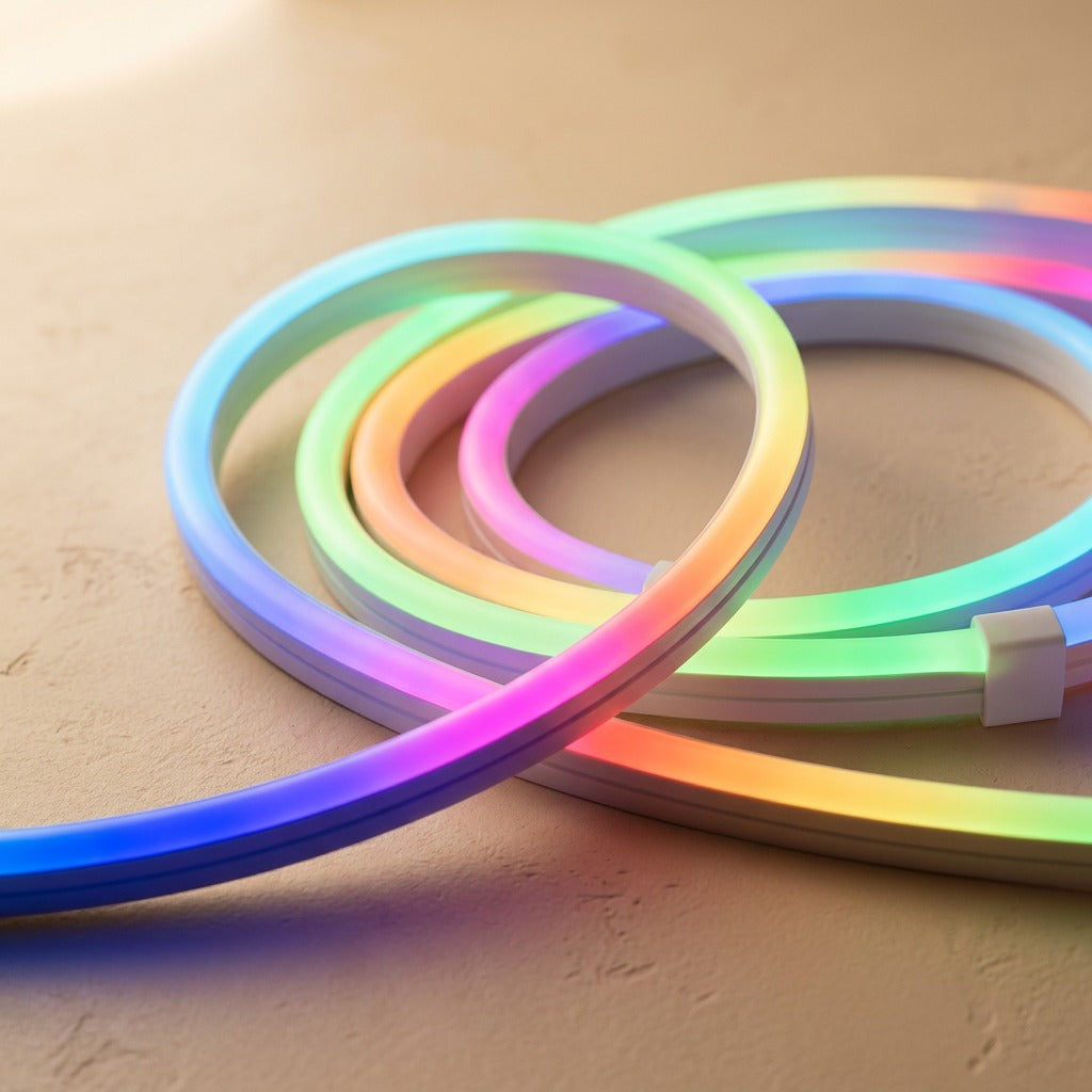 Glowribbon™ RGBIC Neon Light Strip, material and detail close-up
