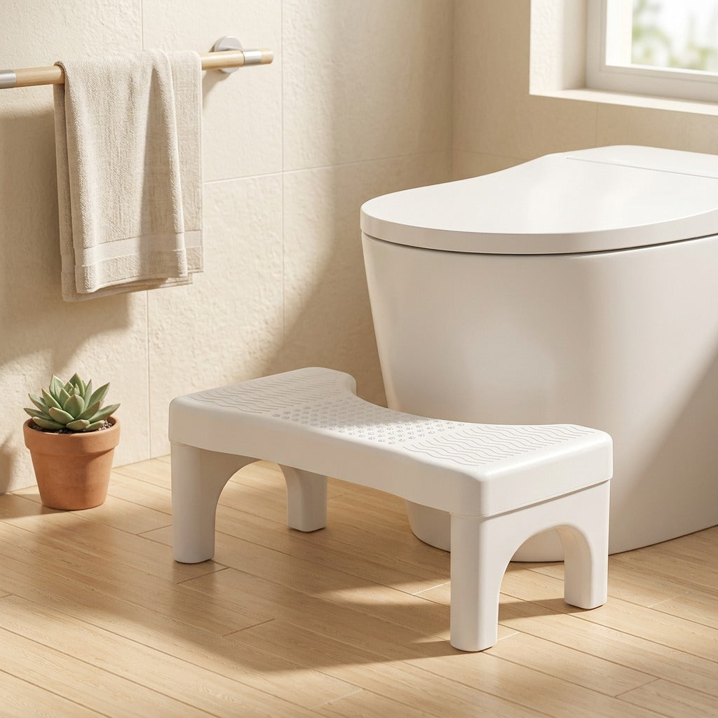 Stepnest™ PP Toilet Footstool in a calm home setting