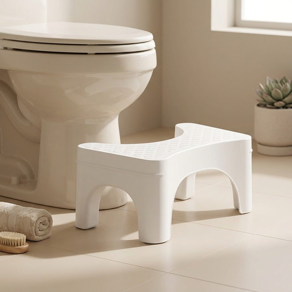 Stepnest™ PP Toilet Footstool, styled close view