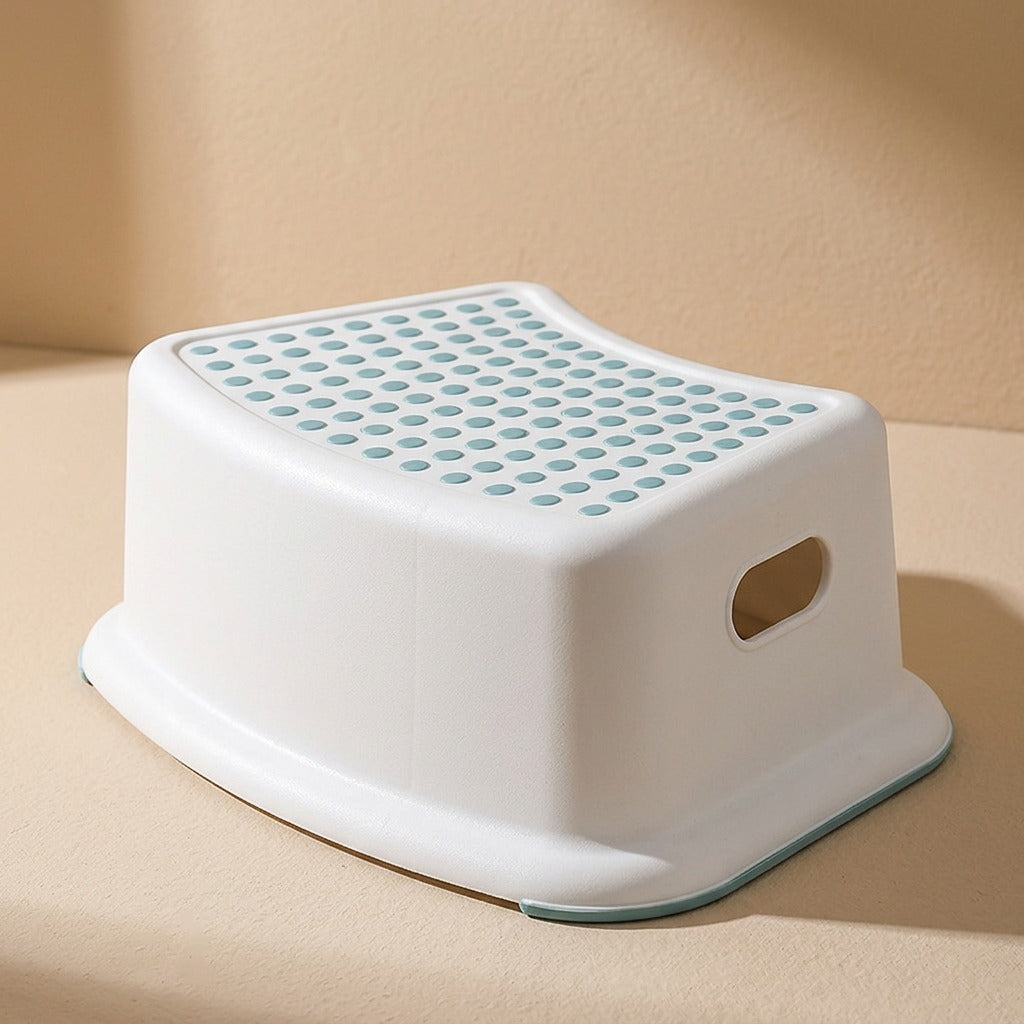 Footrest™ Plastic Toilet Stool, material and detail close-up