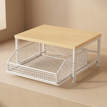 Printperch™ Metal Desktop Printer Stand Storage Rack, material and detail close-up