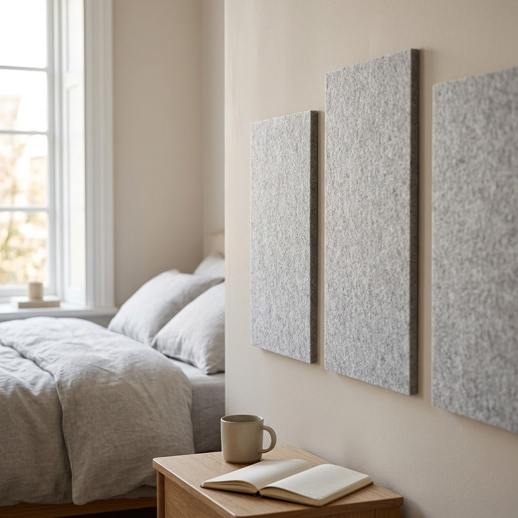 Feltmuffle™ Polyester Felt Sound-Absorbing Panels, styled close view