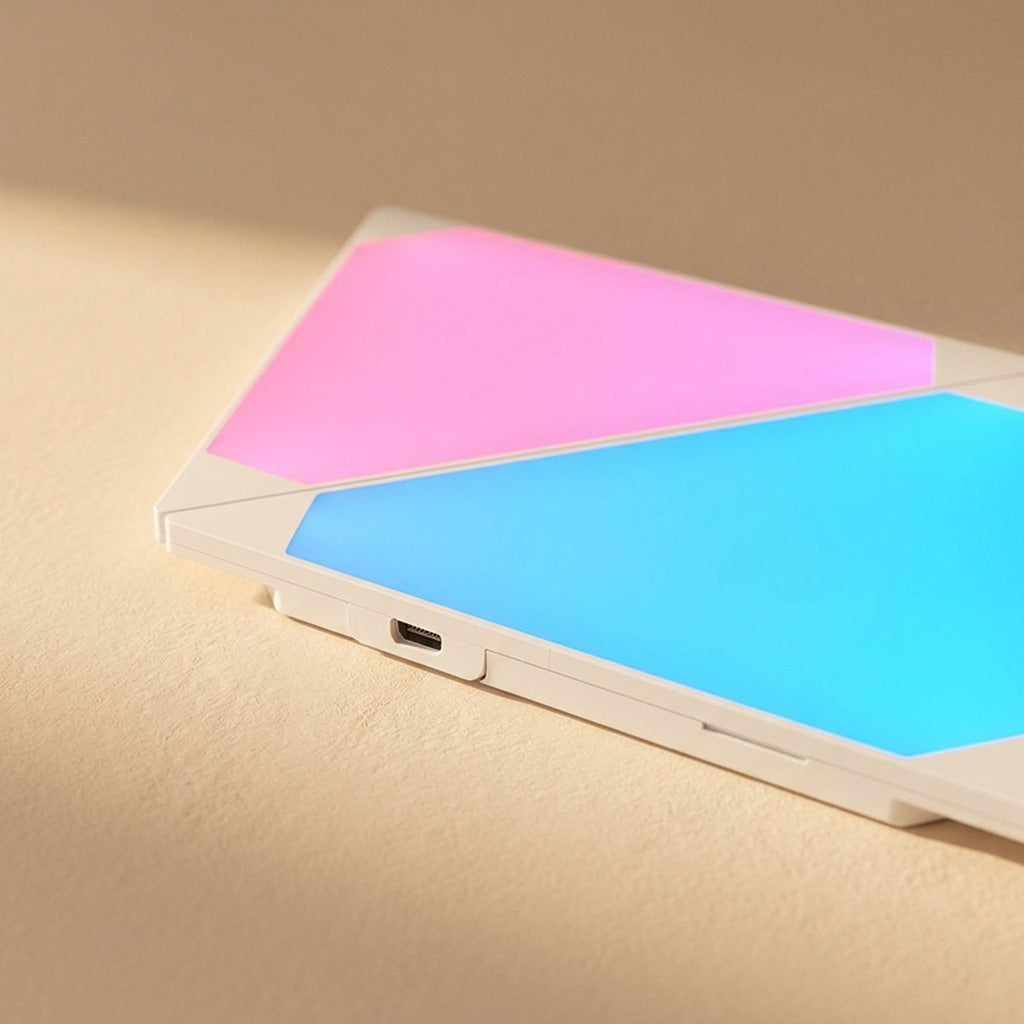 Prismtile™ Triangular RGB Light Board, material and detail close-up