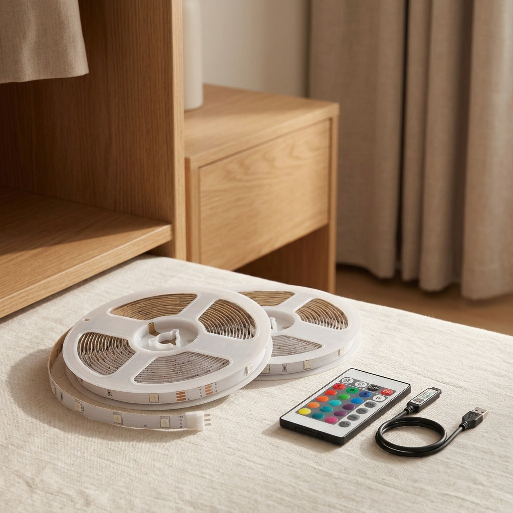 Syncstripe™ RGB Bluetooth LED Light Strip, styled close view