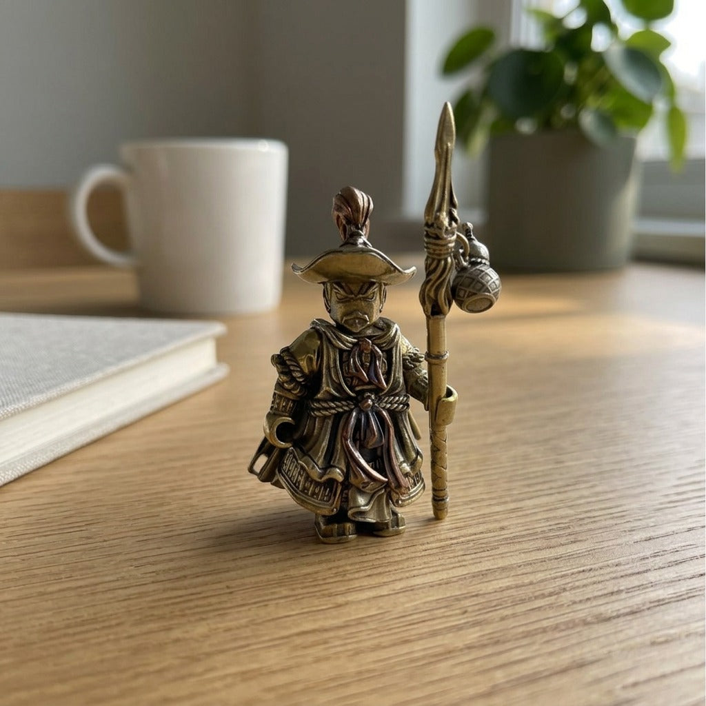 Brassplay™ Big Player Series Brass Desktop Decoration, styled close view