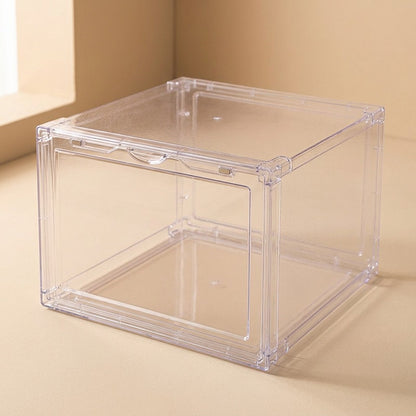 Shoeportal™ Transparent PET Shoe Storage Box, material and detail close-up