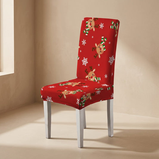 Hollydrape™ Christmas Printed Fabric Chair Cover