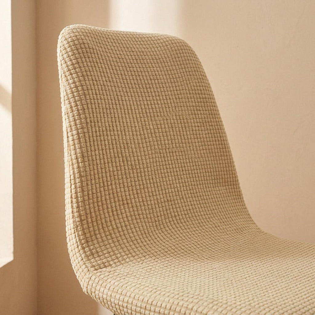 Squareseat™ Square Chemical Fiber Dining Chair Cover, material and detail close-up