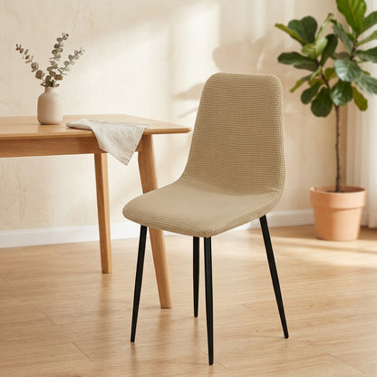 Squareseat™ Square Chemical Fiber Dining Chair Cover in a calm home setting