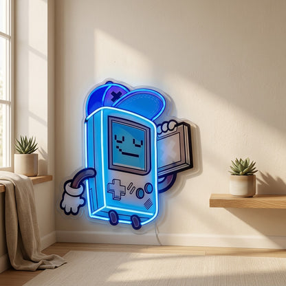 Neonscript™ Custom Acrylic LED Neon Light Sign in a calm home setting