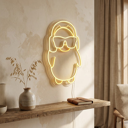Neonscript™ Custom Acrylic LED Neon Light Sign, styled close view