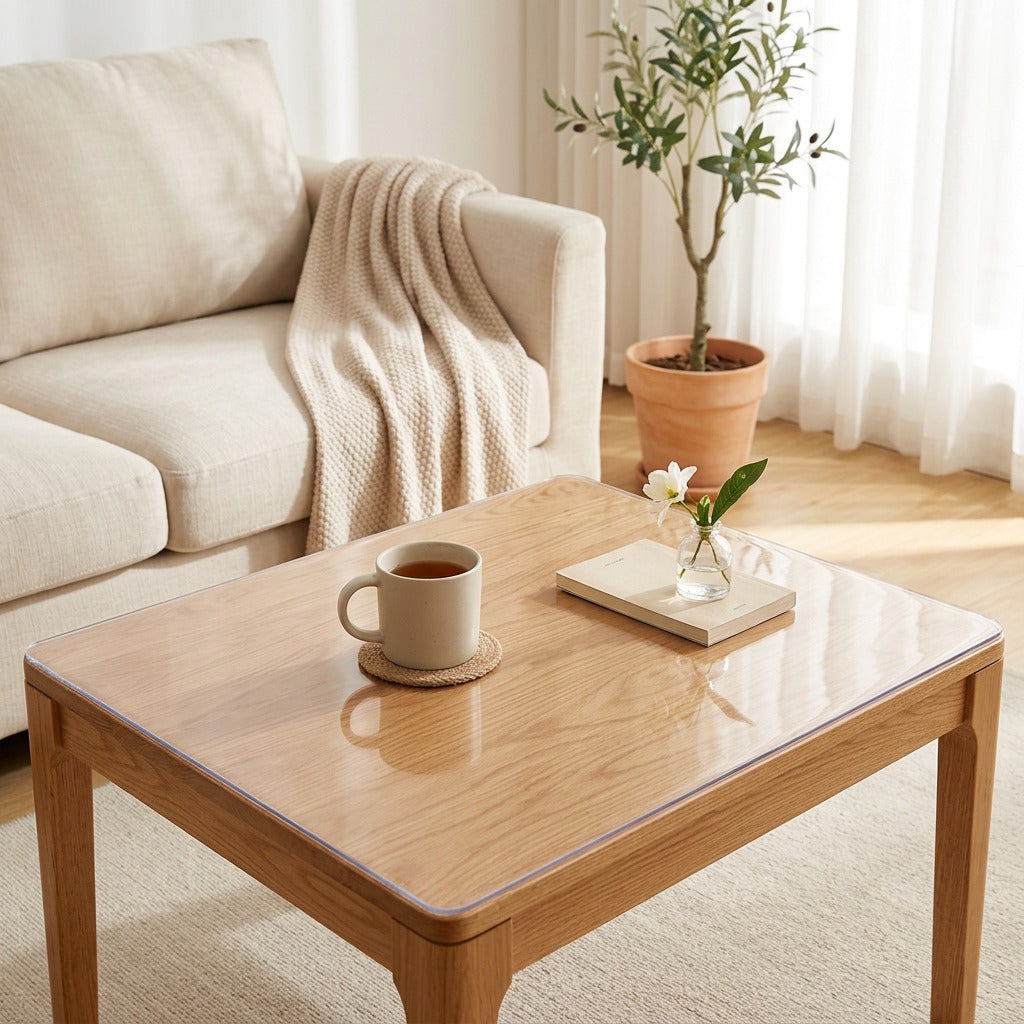 Cupguard™ PVC Coffee Table Mat in a calm home setting
