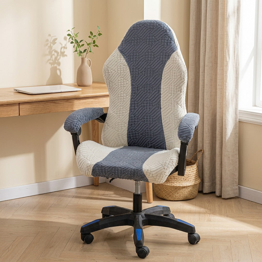Gamewrap™ Polyester Gaming Chair Cover in a calm home setting