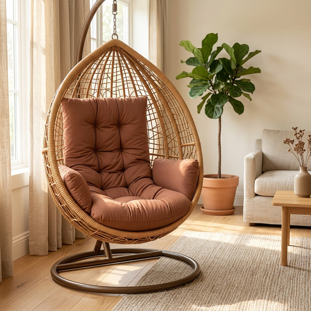 Seatplush™ Polyester Chair Cushion in a calm home setting