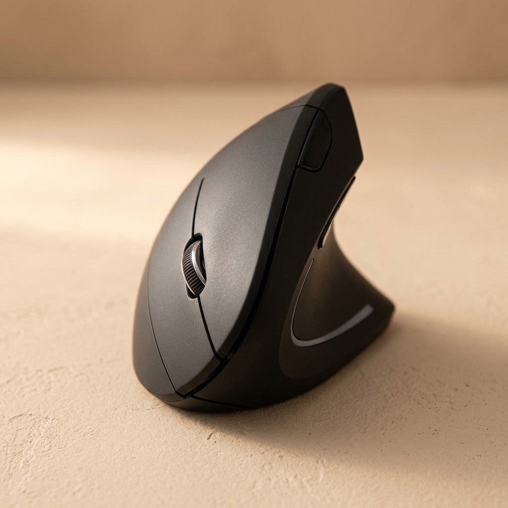 Mouseease™ Vertical Optical Mouse, material and detail close-up