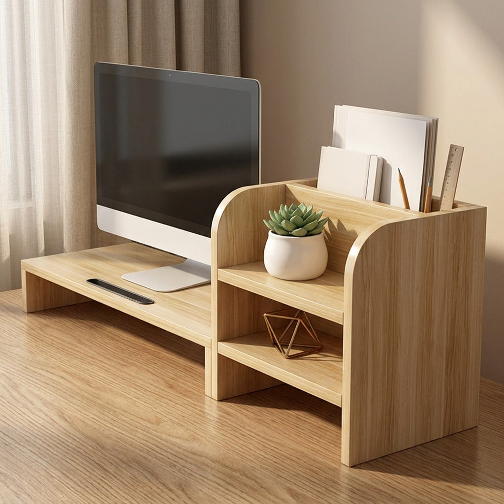 Boardtier™ Density Board Desktop Storage Rack, styled close view