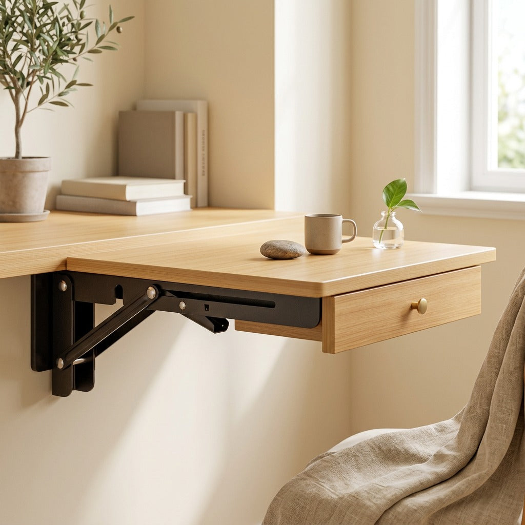 Desklink™ Metal Desk Extension Board in a calm home setting