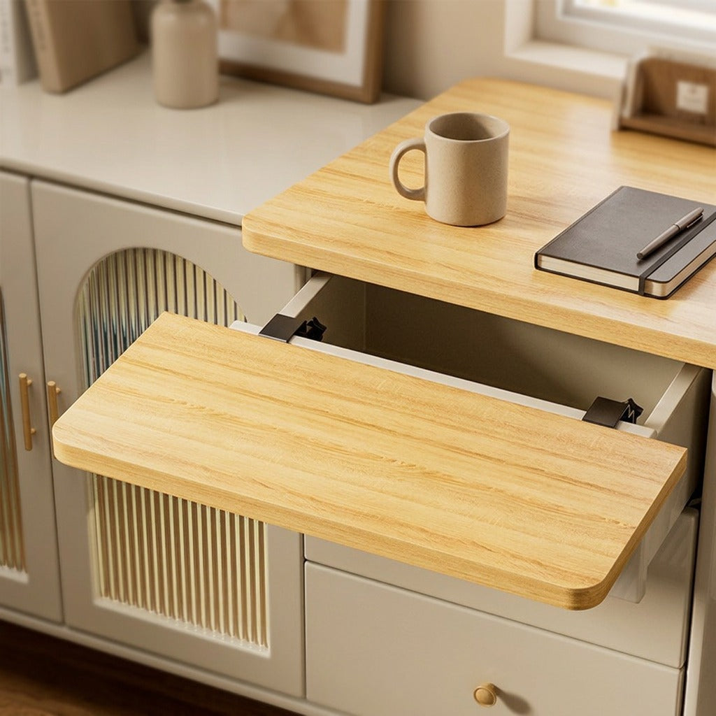 Desklink™ Metal Desk Extension Board, styled close view