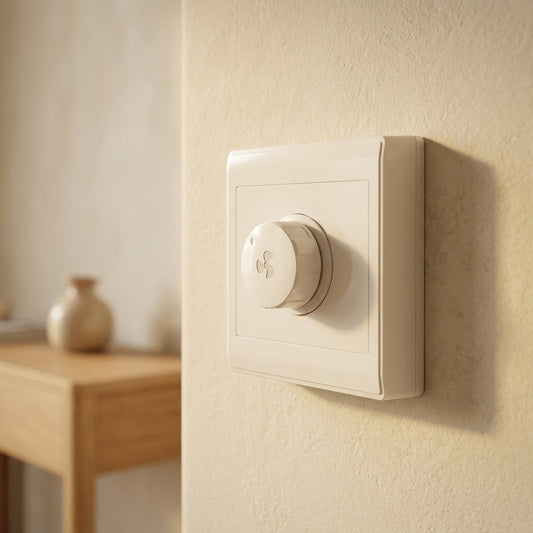 Spindial™ M6 Ceiling Fan Speed Control Switch, styled close view