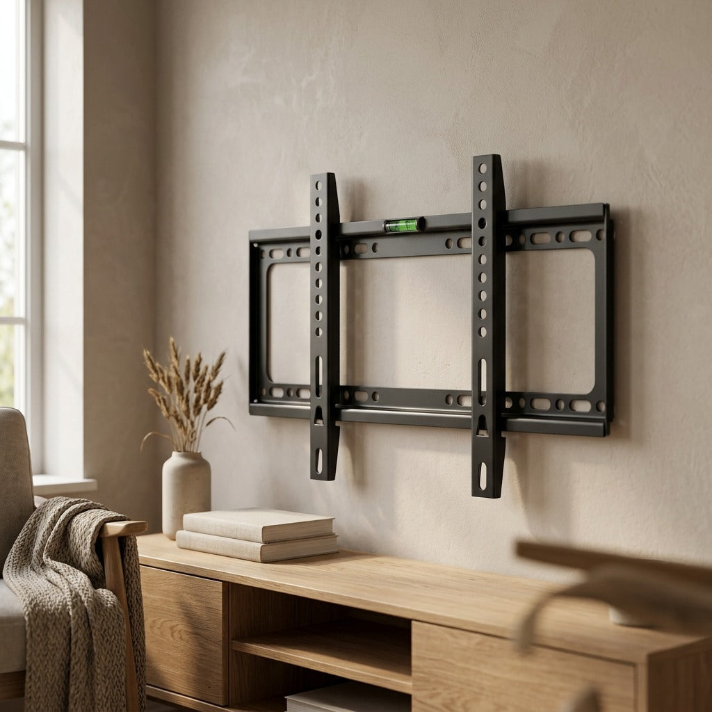 Pivotbrace™ Mechanical Iron Wall TV Bracket, styled close view