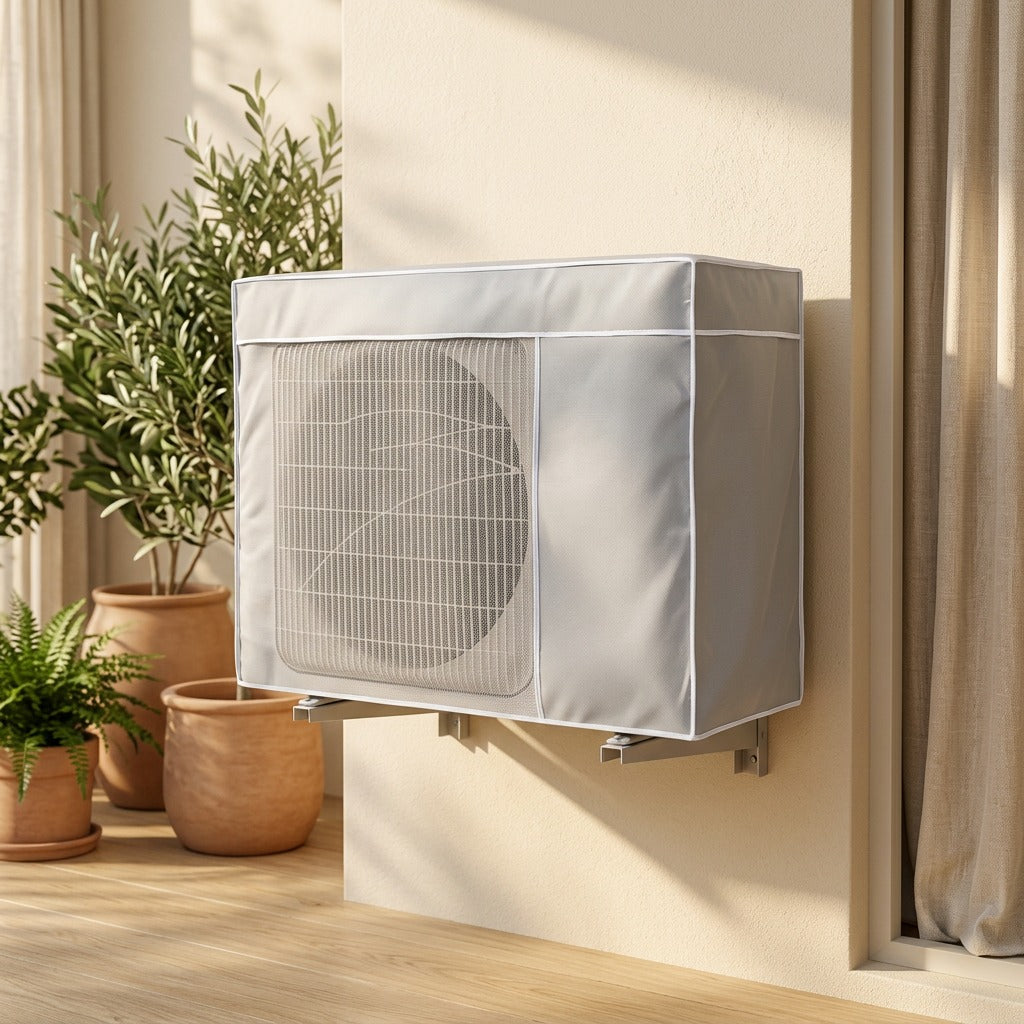 Clothguard™ Oxford Cloth Air Conditioner Cover in a calm home setting