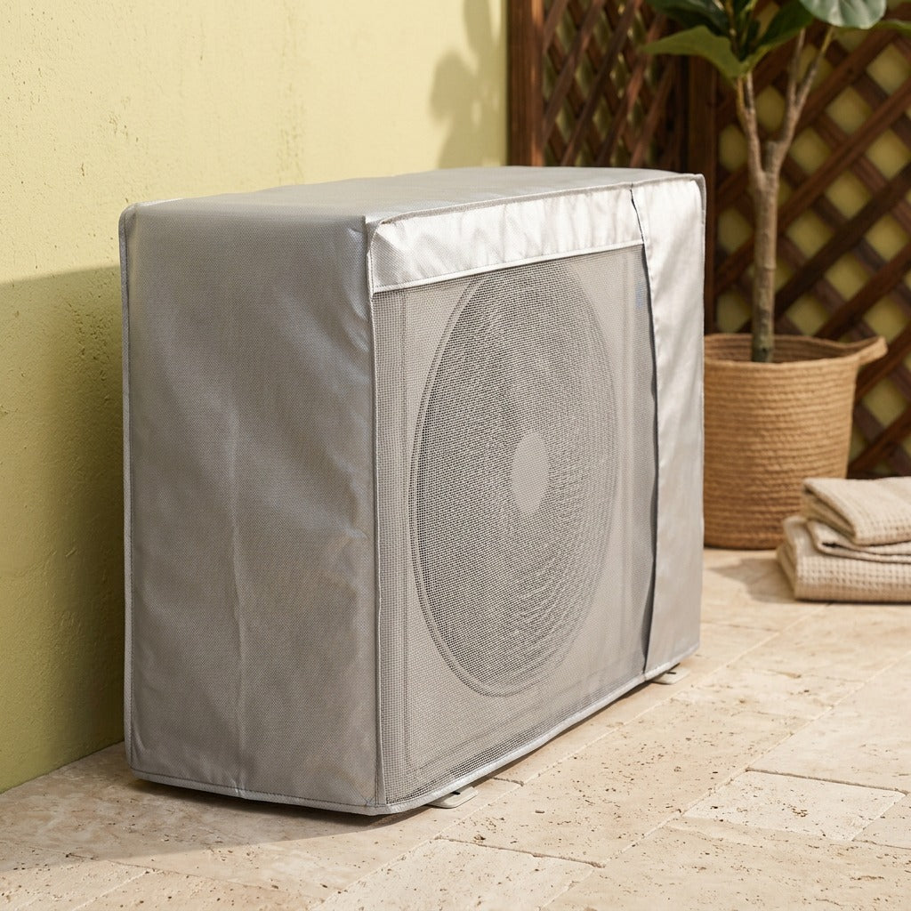 Clothguard™ Oxford Cloth Air Conditioner Cover, styled close view