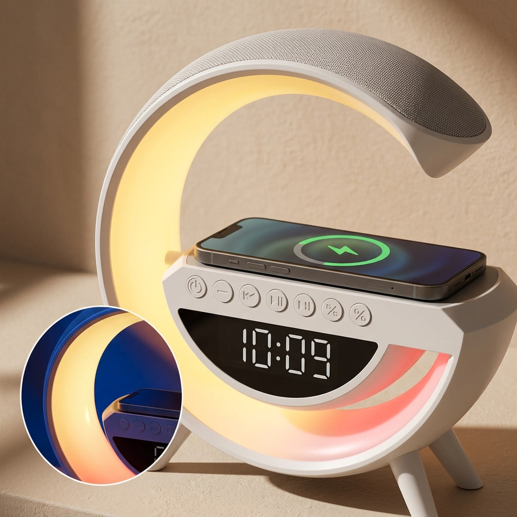 Nightchime™ Bluetooth Speaker With Night Light, material and detail close-up