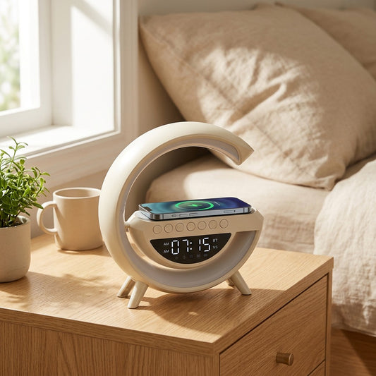 Nightchime™ Bluetooth Speaker With Night Light in a calm home setting